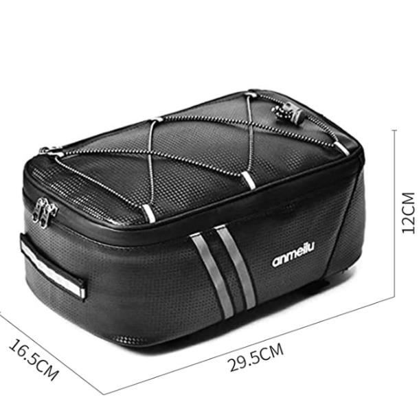 Sac De Siège Moto Qiilu - Cuir PU - Rangement Sous Selle - Double Poche Organisatrice