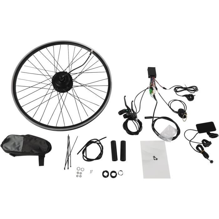 Kit de conversion pour vélo électrique 700C LCD Pour vélo roue avant 36 V 250 W 260 tr-min 28-32 km-h