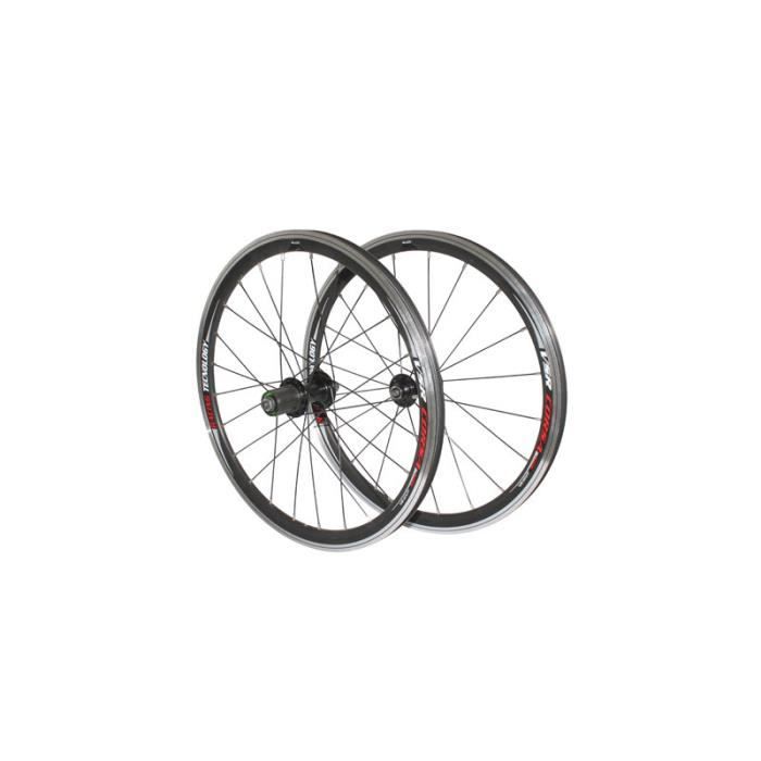 Roue de vélo route P2R double paroi 10-9-8V 520-23 - noir - 24\