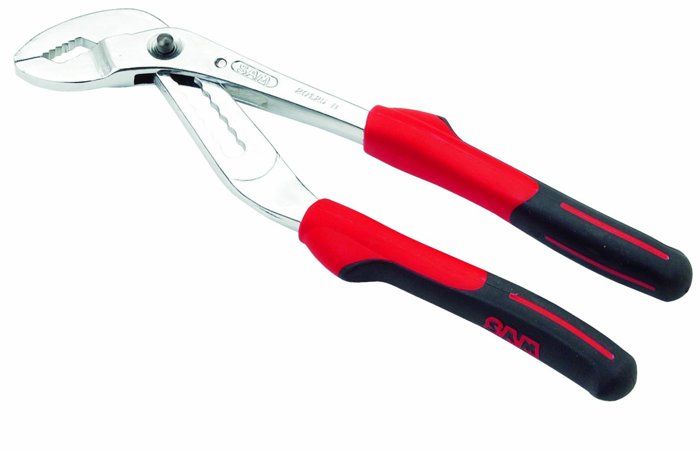 SAM Outillage 201-25C Pince multiprise /à bouton poussoir avec branches entrepass/ées Longueur 250 mm