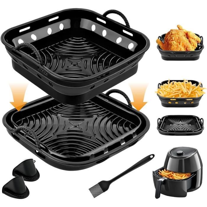 2 Pièces Moule Silicone Air Fryer, 23Cm Accessoire Air Fryer, Air Fryer