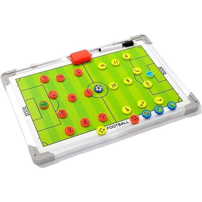 Molbory Tableau Tactique Football 28x42cm Magnétique - Avec Sifflet Arbitre - Pour Entraîneur Tableau Entraîneur Football