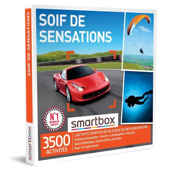 Smartbox Coffret Cadeau Soif De Sensations 3500 Activites A Sensations Conduite D Une Gt Saut A L Elastique Ou Encore Vol E Cdiscount Librairie