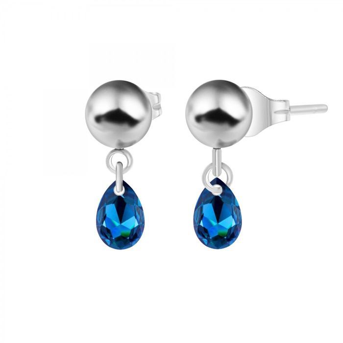 Boucles doreilles - SC Crystal - Cristaux de Bohème - 4x6mm - Métal - Clou/Puce