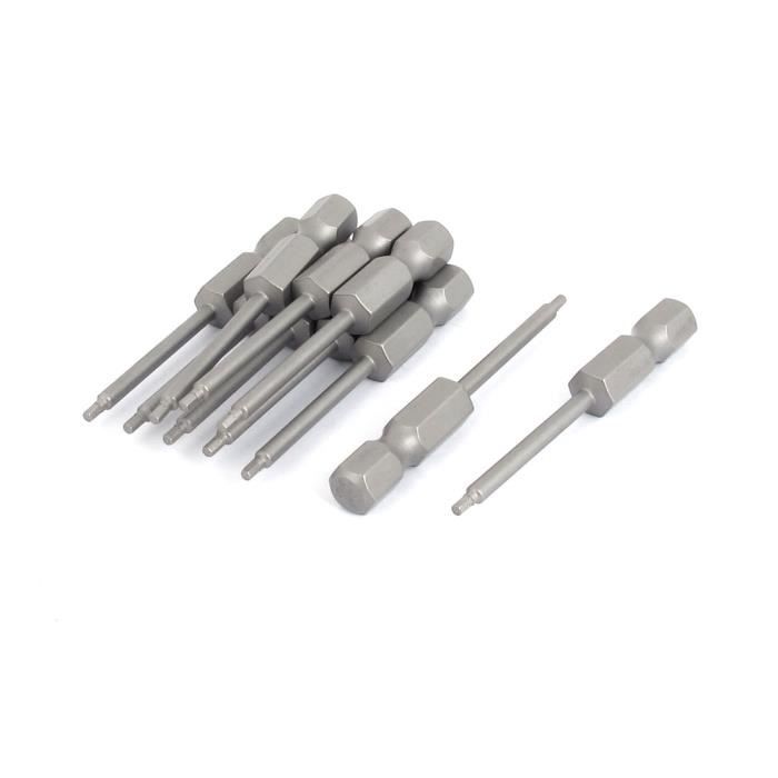 1.5 mm Tête 50 mm Long Magnétique Tournevis Torx Insérer Bits Outil 10 pcs