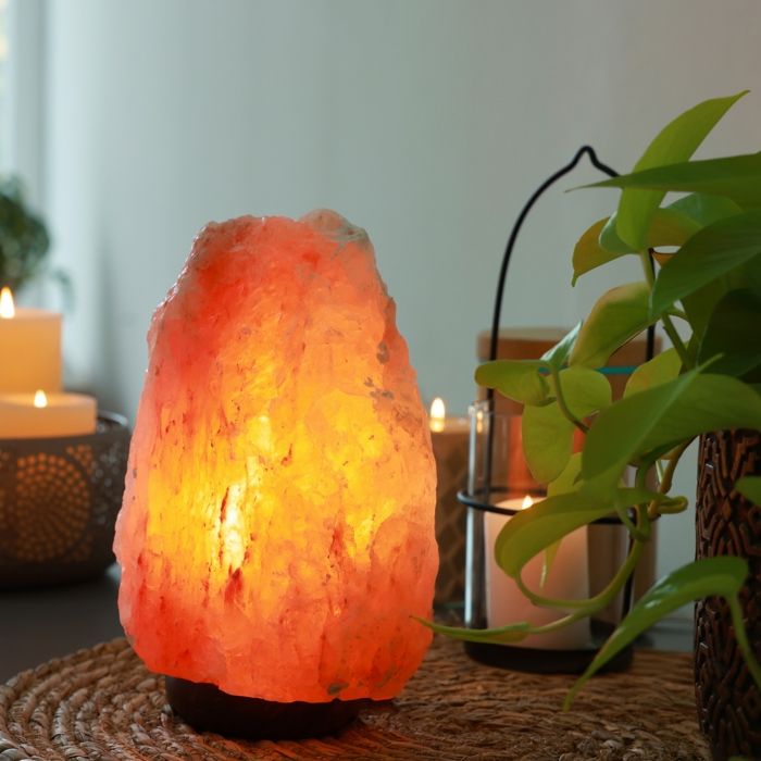 Lampe en sel dHimalaya - ZENLIGHT - Sculptée à la main - 2 à 3 kg - 100% naturel - Câble et ampoule fournis
