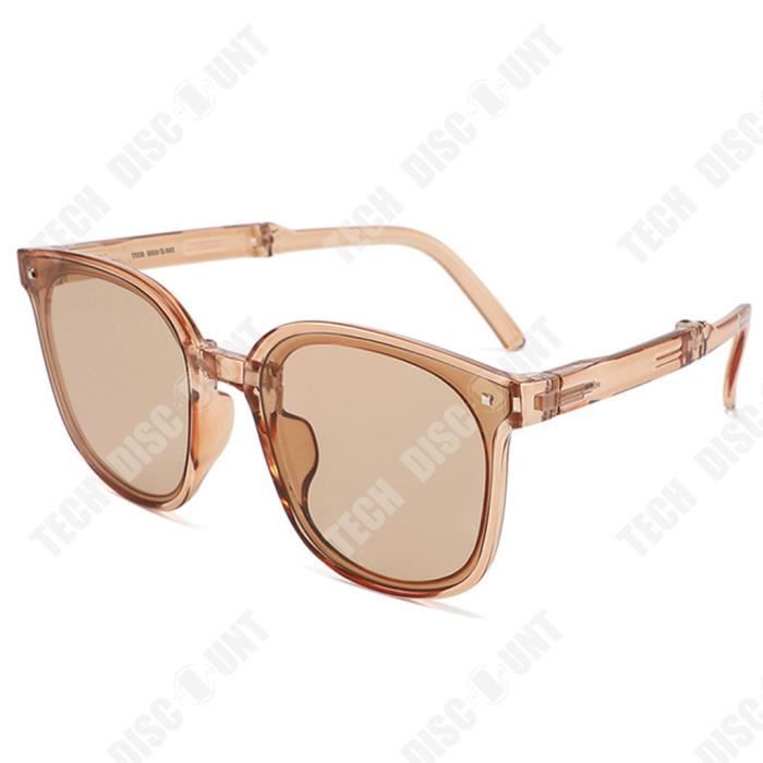 TD® Lunettes de soleil pliables Coussin d'air pour femme Marron Protection UV Sports de plein air Lunettes de soleil solaires