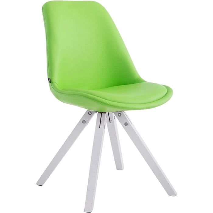 TECTAKE Ensemble de 2 chaises en aspect lin siège rembourré crème/noir