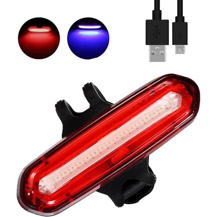 FEU ARRIÈRE AVANT arrière LED vélo vélo vélo rechargeable USB lampe 6