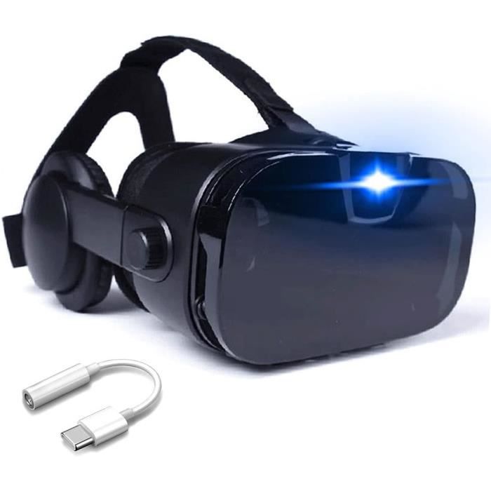 Casque VR Réalité Virtuelle - Compatible Smartphones 4.7 à 7.2 Pouces - Lentilles Asphériques, Réglage Pupillaire, Confortable