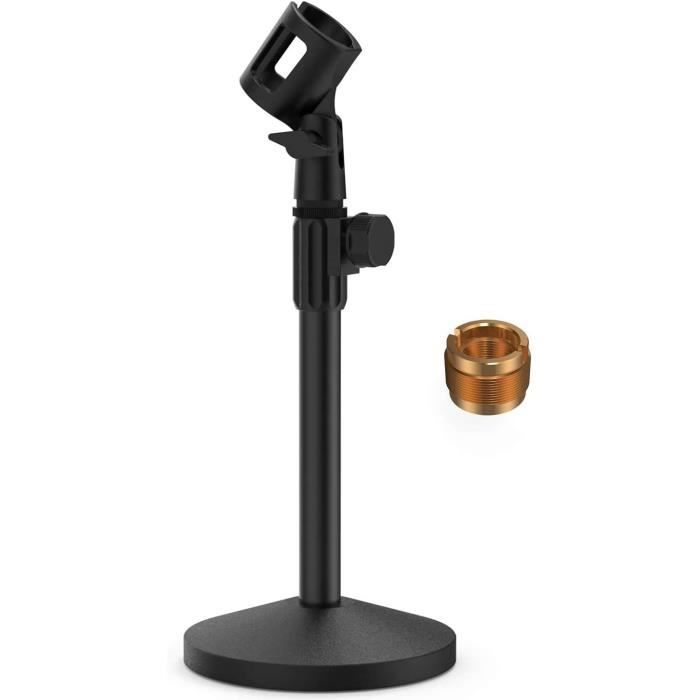 Support Microphone 3 Pièces - Clip Réglable Pour Pied De Micro - Universel, Bureau, Studio, Podcast