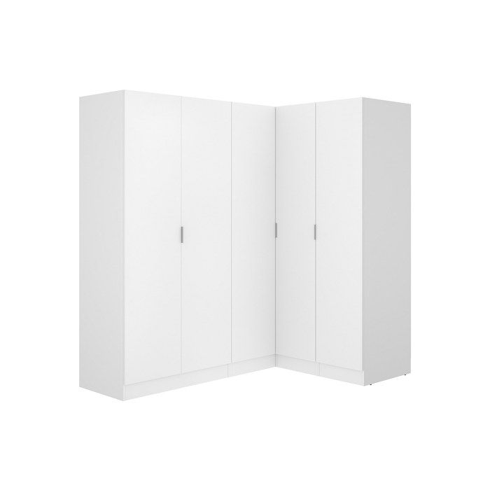 Armoire dangle 5 portes - L173 cm - Blanc - LISTOWEL