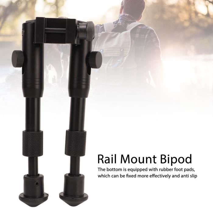 Bipied Tactique QD Pour Rail Picatinny, 6-9 Pouces, Réglable, Plat, Neuf