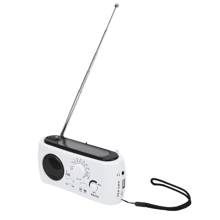 Radio Solaire à Manivelle D'urgence – Lampe Torche, Chargeur USB, AM/FM, Portable (panneau Solaire Inclus) - 9