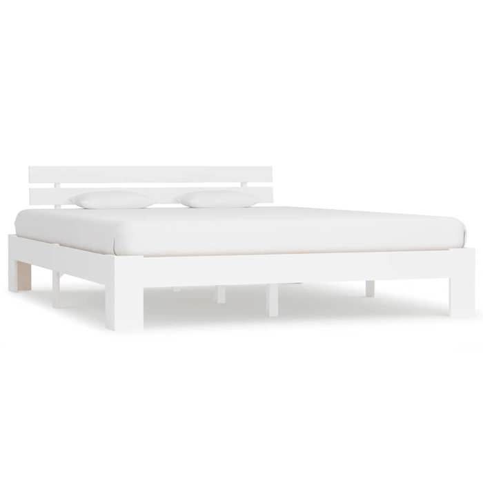 vidaXL Cadre de lit sans matelas blanc 180x200 cm bois massif de pin 283159