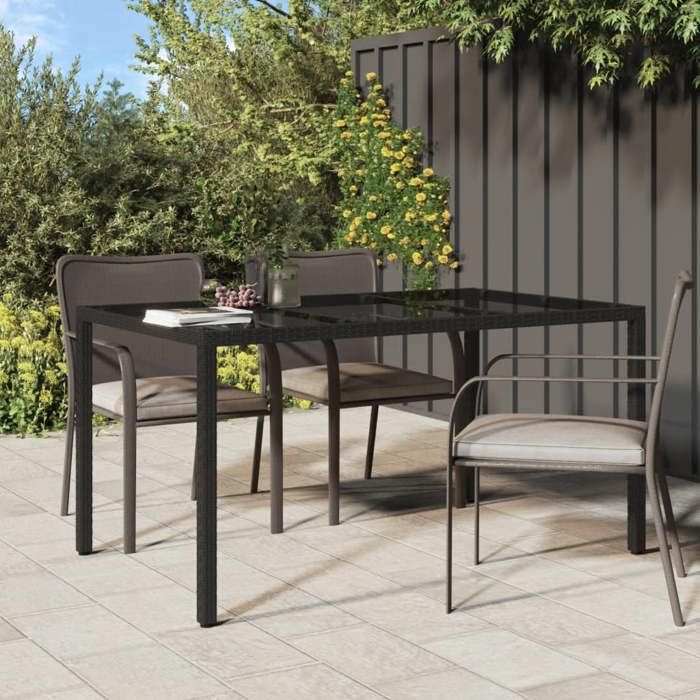 Table de jardin vidaXL 150x90x75 cm - vue 6