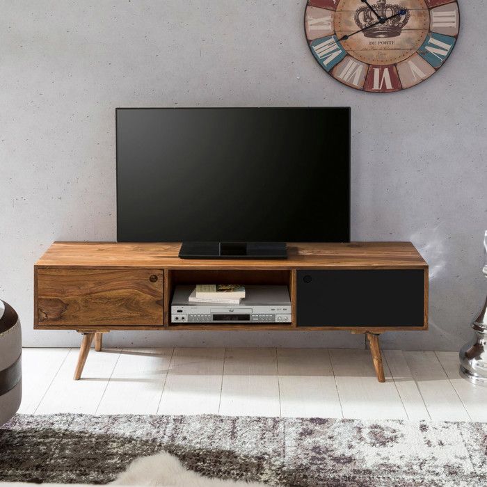 TV Lowboard 140 cm en bois massif TV étagère HiFi support armoire TV Board TV Lowboard 140 cm en bois massif TV étagère HiFi support armoire TV Board