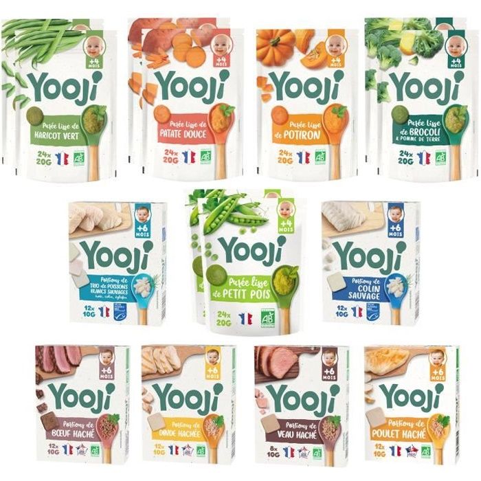 Purées de Légumes Lisses Bio, Viandes françaises Bio et Poissons MSC