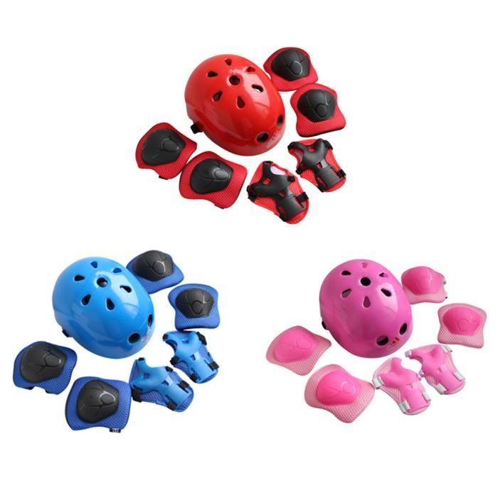 Zerodis Ensemble Casque Vélo Enfant 7pcs Bleu