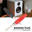 P3008 10PCS 4mm Fiche banane Jack pour sondes de test damplificateur de haut-parleur adapté pour la plupart des haut-parleurs du monde 10pcs Fiche banane 