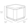 Keter Pouf de rangement Cube Cappuccino 228749 422802-1