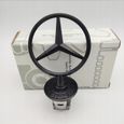 juxinchang - 1×Bonnet Capot Emblème Noir Logo Spring pour Mercedes Benz W124 W202 W203 W208 W210 W220-1