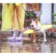 CONFO® vêtement de pluie petit chien anti pluie habit protection animaux de compagnie étanche coupe vent disque manteau abri-1