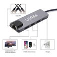 LAMZIEN Hub USB C 5 en 1 Adaptateur TypeC Hub pour MacBook Notebook Laptop (1*HDMI, 1*USB-C PD, 1*Ethernet RJ45, 2* USB 3.0 Ports)-1