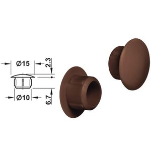 100 Pièces Capuchons De Vis Plastique Noir - Diamètre 8mm - Pour Cacher Têtes De Vis