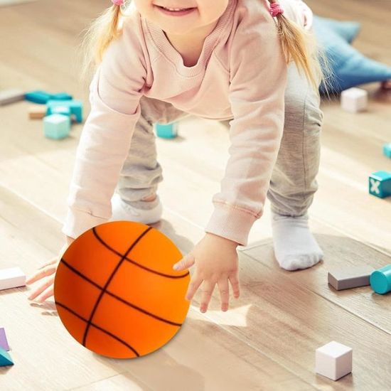 Ballon De Basket Silencieux En Mousse PU – Taille 5 Ou 7, Rebond Ultra Silencieux (<2 DB), Sans Air, Pour Intérieur Enfant
