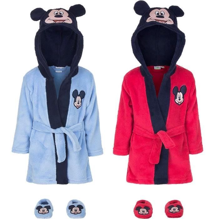 Peignoir et chausson Mickey Mouse 18 24 mois peignoir b b rouge