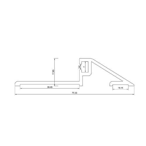 Seuil de porte PMR (Norme Handicap) aluminium avec joint et découpe  d'angles (Brut, 830mm) - HOMEWELL - Cdiscount Bricolage