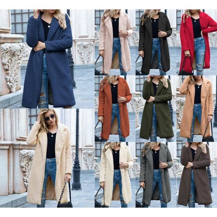 Manteau 2020 hiver fausse fourrure manteau mode femmes chaud ours