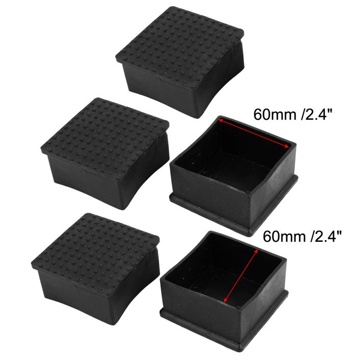 Xptieeck 100Pcs Meubles Table Chaise Pattes de Protection Pieds Rembourré en Caoutchouc 17 mm x 6 mm
