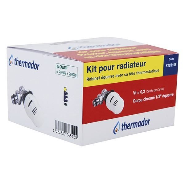 Kit Radiateur Kit radiateur - Thermador - Tête thermostatique + corps équerre ...