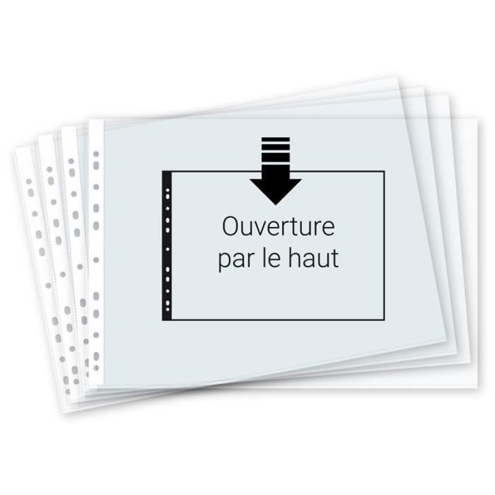 Pochettes Perforées A3 Non Pliées - Sachet De 50