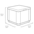 Keter Pouf de rangement Cube Cappuccino 228749 422802-2