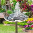Mini fontaine de bain d’oiseau en plein air, ornements de fontaine en pierre de résine de jardin-2