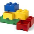 LEGO 40051731 Boîte bac Brique de rangement empilable Légo 4 plots 1 tiroir Plastique Bleu H18 x 25 x 25 cm-2