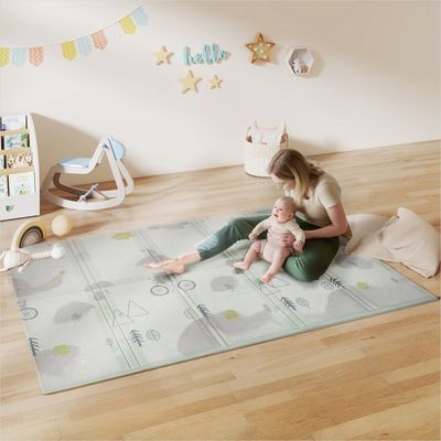 Fisher-Price Mon Tapis Sensoriel 3-en-1, Tapis d'éveil et de Jeu à Plat Ventre, Son et lumière, avec 5 Jouets Amovibles, dès la Naissance, HBP41