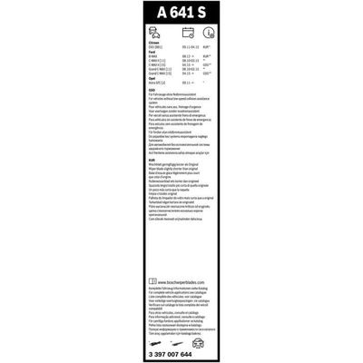 Balais D'essuie-glace Bosch Aerotwin A641S - 725mm/625mm - Paire Avant - Silencieux Et Performants