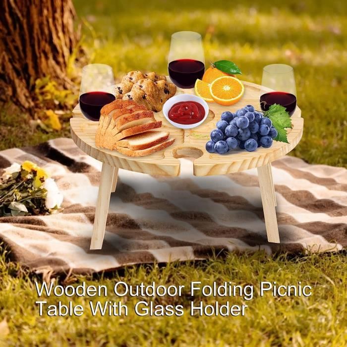 Ensemble d'ustensiles de cuisine, Camping en plein air pique-nique Mobile  Table pliable avec tabouret