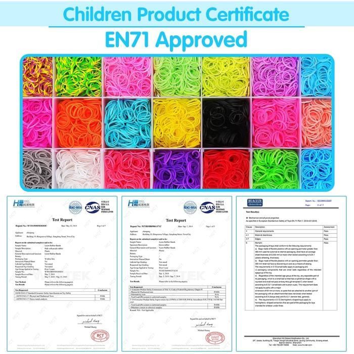Pack Loom Bands – 600 élastiques Multicolores + Crochet Et Planche De Montage – Bracelets DIY – Loisirs Créatifs