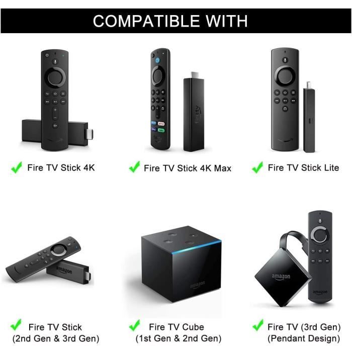 Télécommande Vocale Amazon Alexa 3e Génération Avec Contrôle TV - Noire - Commande Par La Voix
