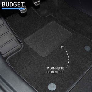 Tapis De Sol Sur Mesure Pour Renault Megane E-Tech (à Partir De 2022) | 4 Pièces, Couleur Anthracite | Velours Polyamide Dense, Dos Anti-dérapant | Fixation Par Clips