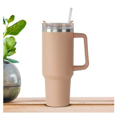 Simple Modern Gobelet avec poignée et paille | Grande carafe à eau isotherme en acier inoxydable | Cadeaux pour femmes et hommes | Collection Trek | 1480 ml | Noir nuit