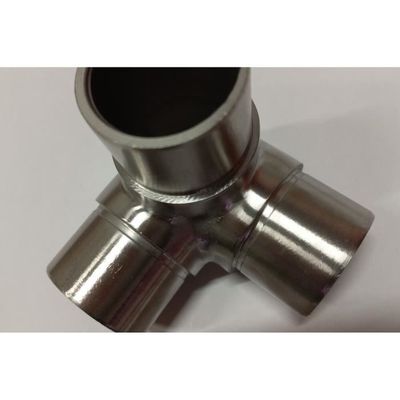 Platine Inox 304 Satiné Pour Tube 42.4mm - Angle 90°, Embase Garde-corps (FP INOX, France)