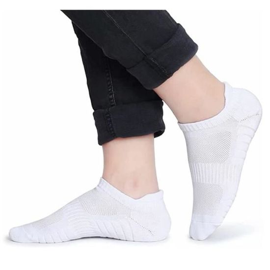TANSTC 6 Paires Chaussettes Sport Homme Femme - Socquettes Basses Respirantes Antidérapantes