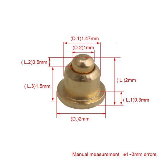 Broches Pogo En Cuivre Plaque Or Sondes Diametre 2mm Hauteur 2mm Paquet De 100 Achat Vente Connecteur Secteur Broches Pogo En Cuivre Plaq Cdiscount