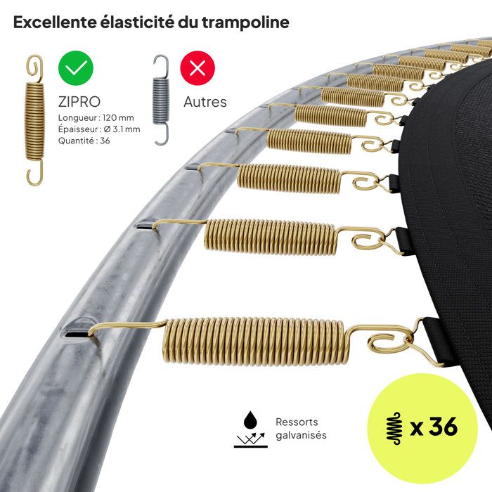 Trampoline de Jardin d'extérieur-intérieur pour Enfant - 1,83 m - avec